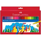 Фломастеры 50цв Faber-Castell смываемые, картон