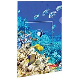 Папка-уголок А4 Brauberg "Водный мир" цветная печать 150мкм __