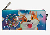 Пенал deVente "Hey Corgi" 21,5*9*1см плоский,фактурн.искусств.кожа, на молнии