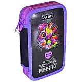 Пенал deVente "Meow Meow" 20,5*12см двухстворчатый, на молнии