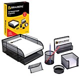 Набор настольный Brauberg "Germanium" черный, 7 предм.,металл. 