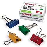 Зажим 41мм Staff цветной, канцелярский