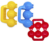 Игрушка "Снежколеп" на 3 снежка, 19х11х7см, диаметр 6см, пластик, ассорти, в сетке