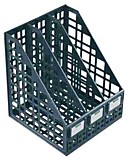 Лоток Стамм вертикальный, черный 3 отд. сборный ЛТ81