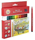 Фломастеры 30цв Koh-I-Noor смываемые, карт..уп. 