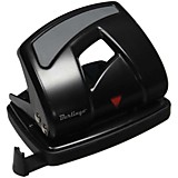 Дырокол Berlingo 16л Ultra черный, метал., с линейкой __