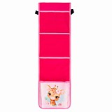 Кармашки-органайзер в шкафчик для дет.сада Юнландия "Giraffe" 21*68см на резинке 5 карманов