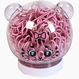 Скрепки deVente "100% Cute. Cat" 28мм 200шт цветные, в пластик.тубе