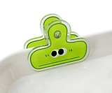 Зажим для бумаг 43*34мм зеленый, акриловый