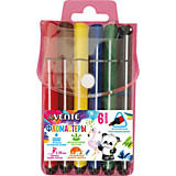 Фломастеры 6цв deVente "Trio Jumbo" смываемые, трехгран., вент. колпачок, блистер