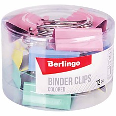 Зажим 32мм Berlingo цветной, канцелярский
