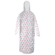 Дождевик-плащ взрослый, р. 46-48, сердечки	