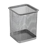 Подставка для ручек Axent металл. серебро квадратная 80*80*100мм