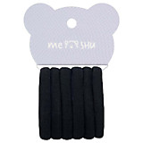 Резинки для волос MESHU "Essence thin" черные 6шт