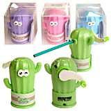 Точилка механическая "Кактус" пластик, ассорти