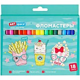 Фломастеры 18цв Спейс "Кот-сластена" карт.упак.__