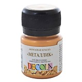 Краски акриловые ЗХК "Декола" 20мл металлик золото роял