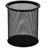 Подставка-стакан СТАММ, металлическая, круглая, черная	