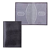 Обложка для паспорта Befler "Ящерица" черная.,натур.кожа, тиснение 