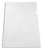 Папка-уголок А4 Бюрократ 0,10мм прозрачный, тисненый пластик