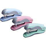 Степлер №10 12л deVente "Pastel" пластиковый с каучуковой вставкой, ассорти