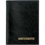 Обложка д/автодок. Спейс "OfficeSpace" черный, натур.кожа