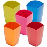 Стакан д/канц. принадлежн. Стамм Люкс Gloss квадратный, ассорти __