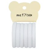 Резинки для волос MESHU "Essence thin" белые 6шт 