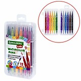 Фломастеры 12цв Brauberg Kids, в суперкейсе, двусторонние с наконечником-кистью