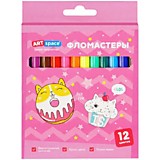 Фломастеры 12цв Спейс "Кот-сластена" карт.упак.__
