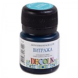 Акрил для витража Бирюзовая 20мл Декола