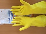 Перчатки хозяйственные XL, Linger, латексные(резиновые), желтые