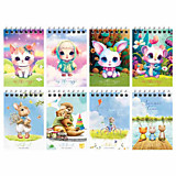 Блокнот А7 40л BG "Милые животные"	на гребне			