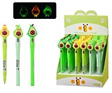 Ручка шарик. "Авокадо" синие чернила, фонарик-авокадо