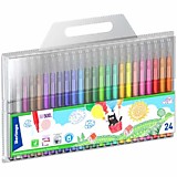 Фломастеры 24цв Berlingo "Жил-был кот" вентилир. колпачок, ПВХ