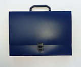 Папка-портфель "Kanzfile" 1отд. 0,6мм синий эконом