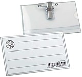 Бейдж горизонтальный 55*90мм Dolce Costo с булавкой и клипом