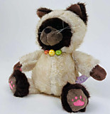 Мягкая игрушка "Кошка сиамская" 18 см