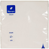 Салфетки 20шт 33*33см "Перышко STYLE" белая (2сл.) __