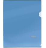 Папка-уголок А5 Стамм синяя прозрачная, пластик 180мк 