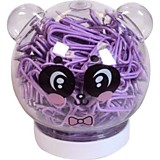 Скрепки deVente "100% Cute. Panda" 28мм 200шт цветные, в пластик.тубе