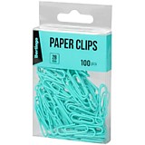 Скрепки 28мм 100шт Berlingo голубые ПВХ упак. __