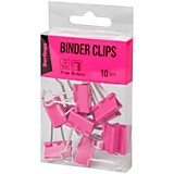 Зажим 19мм Berlingo 10шт розовый, канцелярский ПВХ упак.