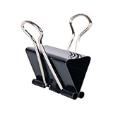 Зажим 19мм Спейс 12шт черный, канцелярский