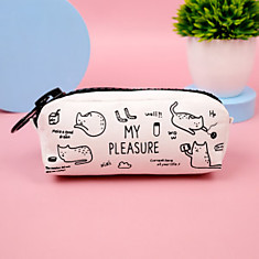 Пенал "Cat Pleasure" белый