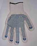 Перчатки х/б с ПВХ 6 нитей 10класс, белые Люкс