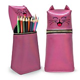 Пенал-тубус Феникс "Счастливый кот", 17*8*7см, розовый