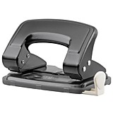 Дырокол Kangaro 16л DP-482G черный, металлический с линейкой