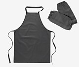 Накидка д/труда deVente черный 50*70см водоотталкивающая ткань, 3 кармана, с нарукавниками