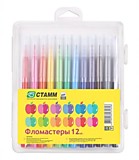 Фломастеры 12цв Стамм "Яблоко" в пенале